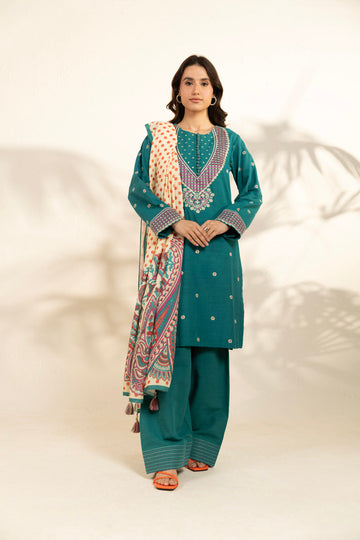 Alkaram SHAWL-FW-82-1-25-1-Teal Online Shopping